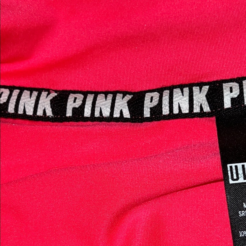 Victoria's Secret Women’s PINK Ultimate Neon Pink 1/2 Zip Pullover Activewear L - Picture 10 of 15